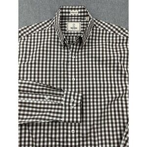 Todd Snyder Shirt Mens 16‎ 34/35 Brown White Gingham Button Down Long Sleeve
